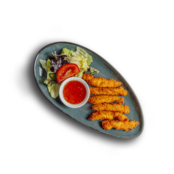 Fingers de pollo thai con salsa agripicante