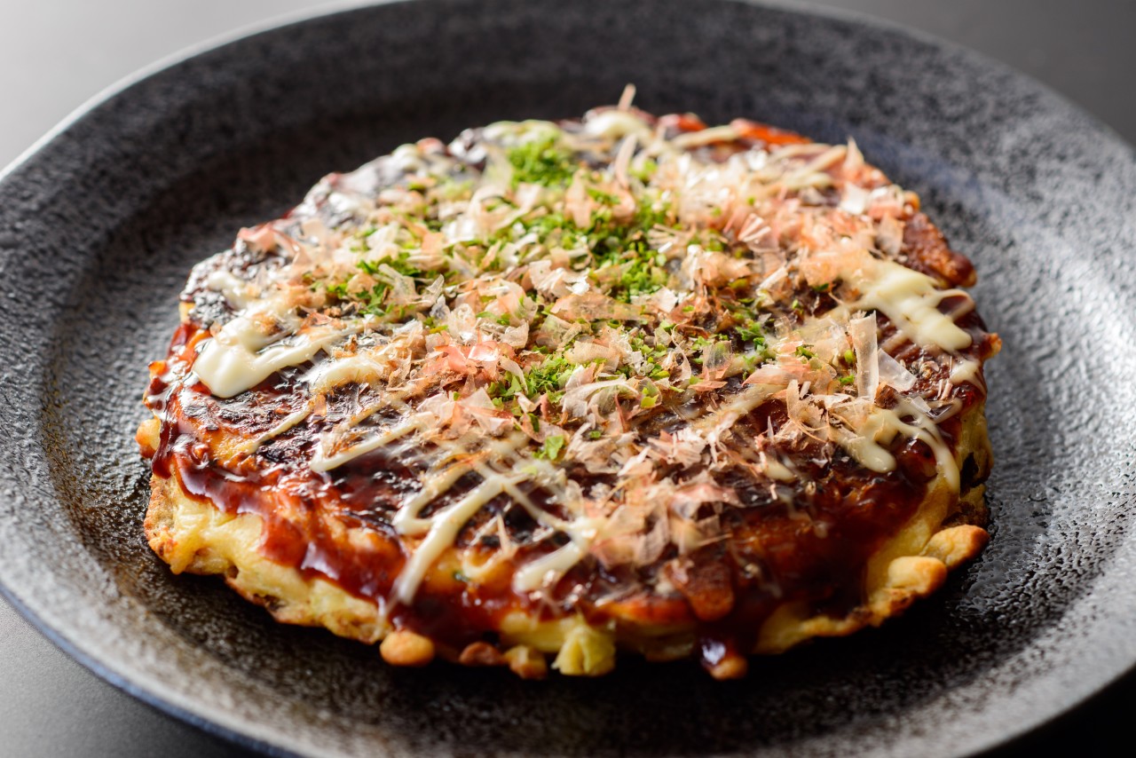 The word okonomiyaki is made up of the honorific o, konomi, and yaki, meaning 